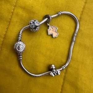 Pandora bracelet with charms